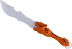 sabre lumineux avec poignée en forme de tigre – orange