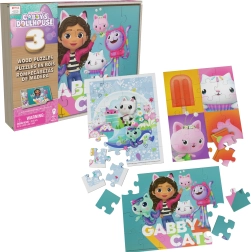 Puzzle en bois La maison de poupée de Gabby – 3 x 24 pièces