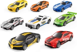 Lot de 4 petites voitures de course à rétrofriction 7 cm