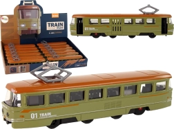 Train métallique vert à friction