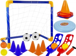 Ensemble de jeux sportifs 5 en 1 – mini but de football, frisbee et paniers de capture