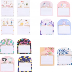 Bloc magnétique avec crayon, 40 pages ligné – assortiment de designs