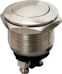Bouton-poussoir métallique encastré SPST