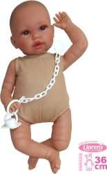 Poupée réaliste Llorens bébé avec sons et corps souple