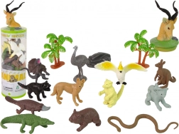 Set Animaux d’Australie – 12 figurines en tube
