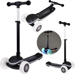 Trottinette d’équilibre pour enfants à trois roues avec LED et musique – noir