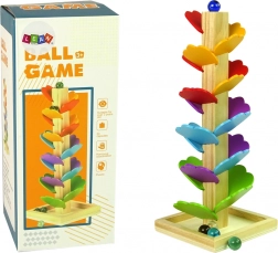 Arbre en bois avec piste pour billes