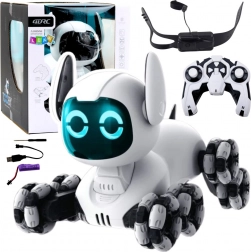 Chien robot interactif TOOBY télécommandé 4WD avec LED et rotation à 360°