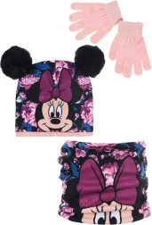 Minnie bonnet, tour de cou et gants