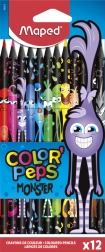 Crayons triangulaires Maped Color'Peps Monster 12 pcs