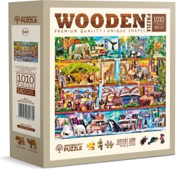 WOODEN CITY Puzzle en bois Le monde étonnant des animaux 1010 pièces
