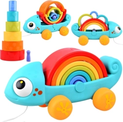 Caméléon arc-en-ciel, puzzle Montessori dès 18 mois