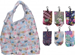 Sac en tissu pliable avec mousqueton