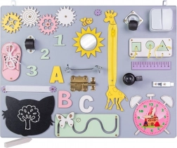 Table sensorielle de manipulation en bois 50 × 37,5 cm, gris