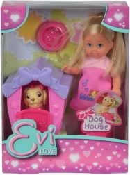 Poupée Evička avec niche pour chien