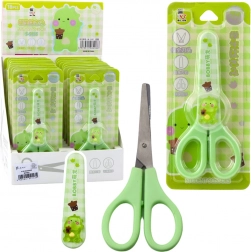 Ciseaux pour enfants verts avec capuchon de protection 14 cm