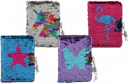 Carnet à paillettes réversibles avec serrure TEDDIES