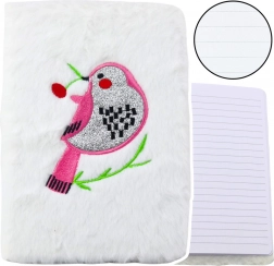 Carnet doux avec oiseau en brocart