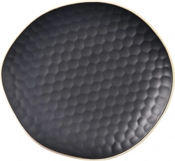 Assiette à dessert en céramique TEA TIME 16,5 × 15 cm, noire