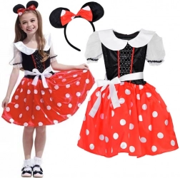 Costume fille petite souris rouge à pois L/XL