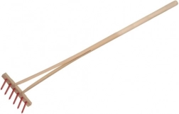 Teddies râteau pour enfants avec manche en bois 90 cm – Rouge