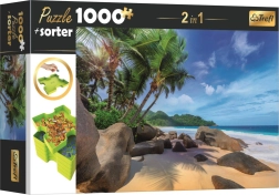 Puzzle avec trieur plage exotique 1000 pièces