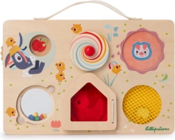 Panneau d'activités en bois Lilliputiens - aventure à la ferme