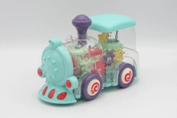 Jouet train transparent avec lumières et musique