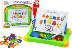 Tableau éducatif magnétique avec lettres et chiffres