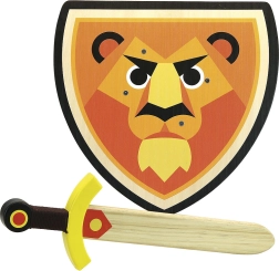 Bouclier en bois et épée Lion Vilac pour enfants