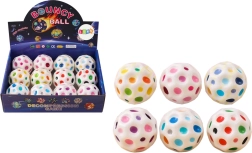 Balle cosmique à lancer et à presser avec reliefs, blanche 7 cm