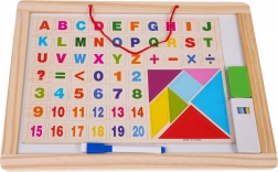 Tableau double face en bois avec accessoires