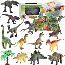 Woopie ensemble parc de dinosaures – figurines avec tapis et accessoires, 23 pièces