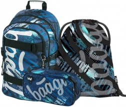 Set scolaire BAAGL Skate Structures – sac à dos, trousse et sac