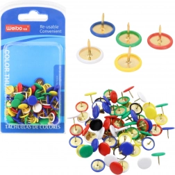 Lot de 90 épingles colorées à tête plate