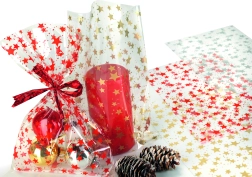 Sac en cellulose transparent Star 25x40 cm