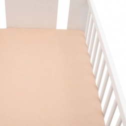 Drap-housse jersey pour lit bébé 120 × 60 beige New Baby