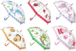 Parapluie transparent automatique avec motifs d’animaux