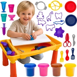 Table créative Woopie avec pâte à modeler et accessoires, 40 pièces