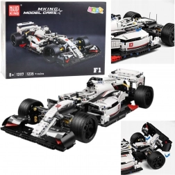 Kit de construction voiture de course F1 blanc-rouge