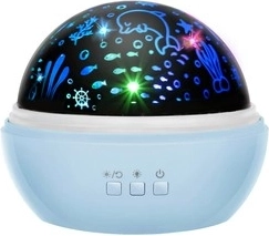 Projecteur nocturne ciel étoilé et monde sous-marin – Bleu