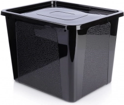 Boîte de rangement en plastique avec couvercle 30 l