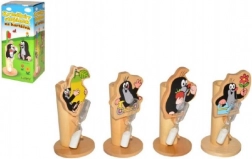 Support en bois pour brosse à dents Krtek avec fleur