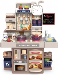 Cuisine pour enfants avec effets lumineux, vapeur et circulation de l’eau – 33 pièces