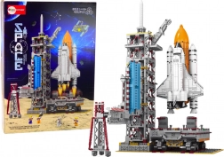 Jeu de construction Station spatiale avec fusée et satellites