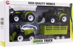 ensemble pour enfants de véhicules agricoles avec tracteurs, moissonneuse-batteuse et remorque