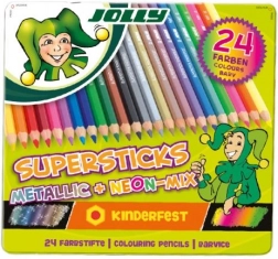 Crayons Supersticks 24 couleurs y compris métalliques et néon
