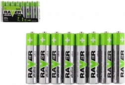 Piles alcalines AAA 1,5 V – 8 pièces RAVER