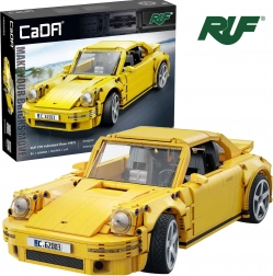 Jeu de construction CaDA voiture de sport urbaine RUF CTR Yellowbird 1:12, 1515 pièces