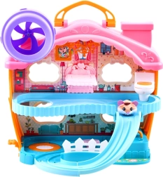 Maisonnette interactive pour hamster avec toboggan